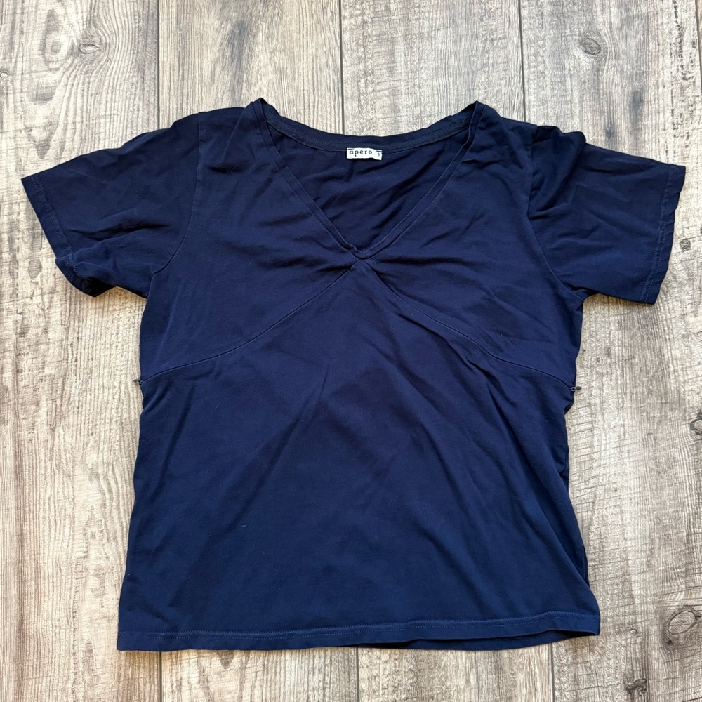 Apéro luxury maternity nursing top in navy
